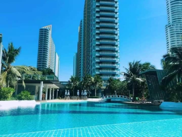 2 ห้องนอน 2 ห้องน้ำ Seaview Jomtien ชั้น18 Lägenhet Exteriör bild