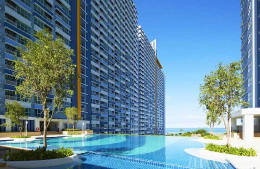 2 ห้องนอน 2 ห้องน้ำ Seaview Jomtien ชั้น18 Lägenhet Exteriör bild